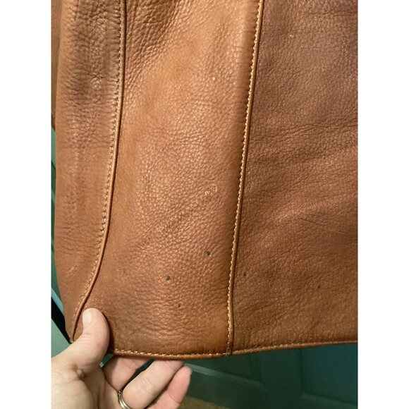 Fox Creek Leather Men's Size 6XL Button-Up Lined Sleeveless Leather Riding Vest - Picture 5 of 13